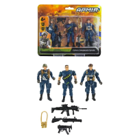 Військовий набір ЗСУ, 3 солдати, аксесуари, 24x3x19.5 см