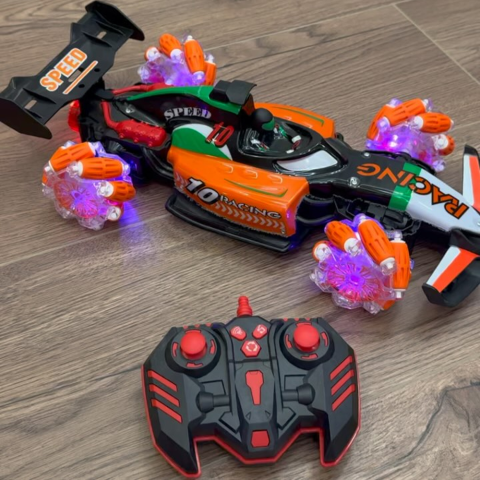 Формула-трюкач на радіокеруванні, музика, дим, дрифт, W300-11