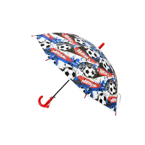 Парасолька дитяча Футбол, 66 см, d=83 см, зі свистком (В асортименті)