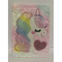 Блокнот пухнастий Єдиноріг, 80 аркушів, клітинка, 80 г/м² (В асортименті)