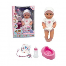 Пупс інтерактивний "Yala Baby" 40см YL2440A-H/YL2440A-Jз аксесуарами горщик, кліпає очима коробка 37,9*15,5*26,5 мікс