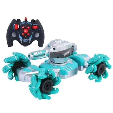 Машинка-танк на радиоуправлении, свет, орбизы, 360°, 1037 (в ассортименте)