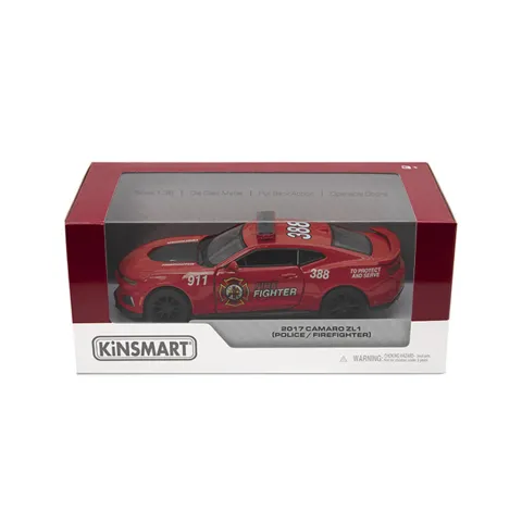 Металева інерційна легкова модель Chevrolet Camaro ZL1 Police/Firefighter 5", відкриваються двері