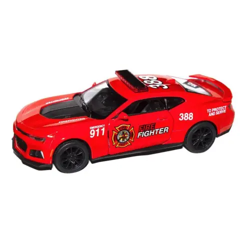 Металева інерційна легкова модель Chevrolet Camaro ZL1 Police/Firefighter 5", відкриваються двері