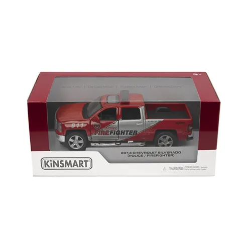 Металевий інерційний пікап Chevrolet Silverado Police/Firefighter 5", відкриваються двері (В асортименті)
