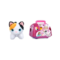 М’яка іграшка Котеня, із переноскою, аксесуари, 17x13.5x16 см, DR5109