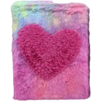 Блокнот пухнастий Серце об’ємне, А5, 80 аркушів, клітинка (В асортименті)