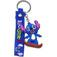 Брелок силіконовий з хлястиком Стіч 6 см (В асортименті)
