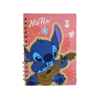 Зошит на спіралі Стіч, А5, 80 аркушів, тверда обкладинка, 80 г/м², клітинка (В асортименті)