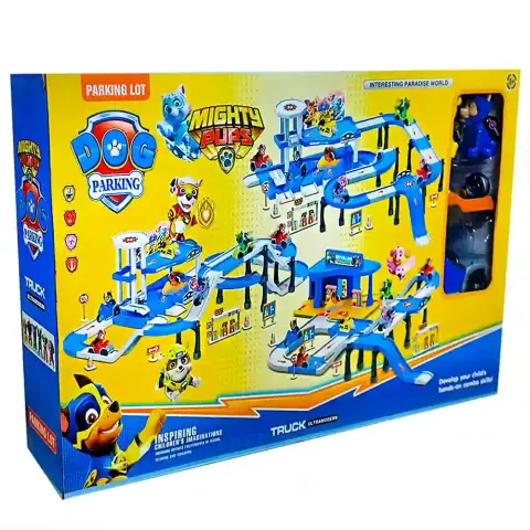Трек-парковка Мега Герой, 2 щеняти, 2 машинки, 553-389B