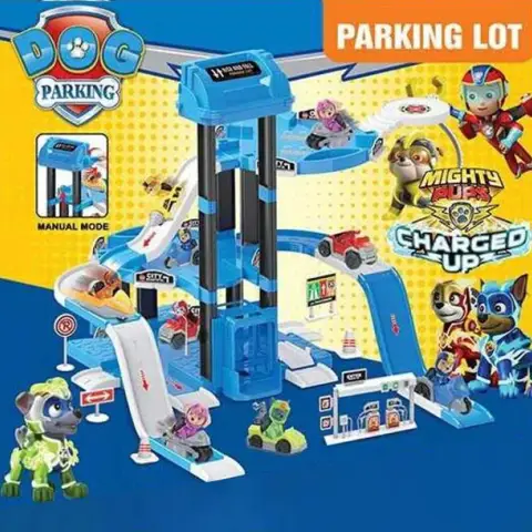 Трек-парковка Герой, механічний підіймач, 2 щеняти, 2 машинки
