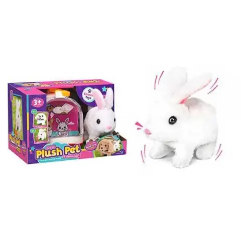 Улюбленець Кролик, з музикою та рухами, на батарейках, переноска LK002A