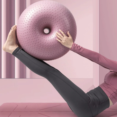 М’яч фітнес, BT-SFB-0012, 900 г, 45 см, пончик-їжак (В асортименті)