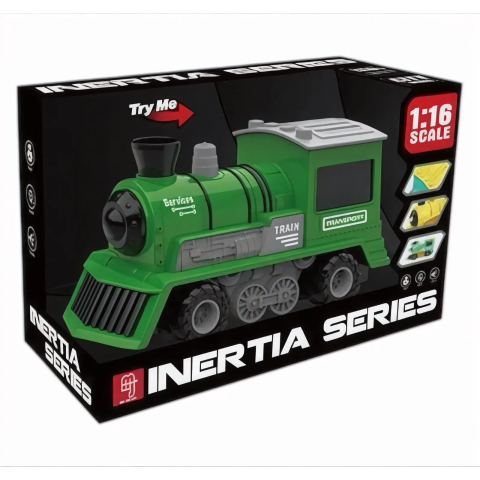 Паровоз, MJX100B/C, інерційний, батарейки, музичний, світло (В асортименті)