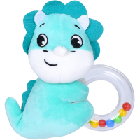 Брязкальце м’яке, 12 см, пискавка, плюш (лисичка, динозавр, слон), 11x14x5 см