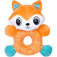 Брязкальце м’яке, 16 см, плюш (лисичка, динозавр, слон), 14x16x7 см