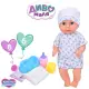 Лялька, 39 см, п’є-пісяє, сенсор на обличчі, звук, горщик, підгузок, пляшечка, соска, кубик (В асортименті)
