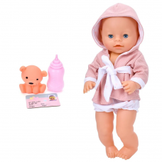 Пупс інтерактивний "Yala Baby" 39см, п'є, пісяє, пляшечка, ведмедик,в коробці, 20-40-12см мікс