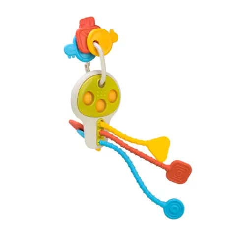 Брязкальце-прорізувач Сонячний зайчик, натискати, витягати, гризти, 11x9x17 см