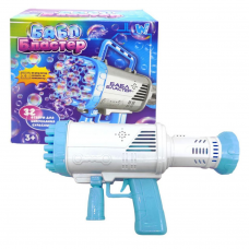 Пістолет з мильними бульбашками "WToys", 2 види, акум. 3,7 V, підсвічування, 32 отвори, мильний розчин, в кор. /60/