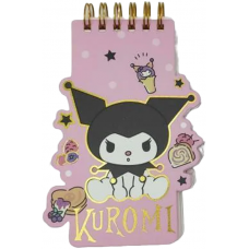 Блокнот на спіралі 60арк.фігурний "Kuromi" 9*13см, 4в.(20*24)