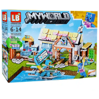 Конструктор дитячий Minecraft Поселення, LB1200, 486 деталей, 42x31 см