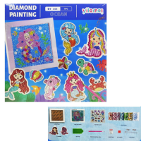 Алмазна мозаїка, картина + наліпки, з брелком (В асортименті)