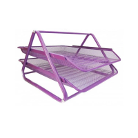 Лоток 2-й горизонтальний металевий, кольорова сітка (В асортименті)