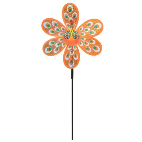 Вітрячок квітка, діаметр 29 см, паличка 45 см, фольга, 29x29x3 см