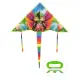Повітряний змій, ширина 100 см, довжина 53 см, стрічка 47 см, струна 30 м, M2896 (В асортименті)