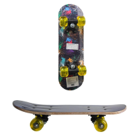 Скейт GSK-0020, дерев’яний, 43x13x8.5 см, PU колеса (В асортименті)