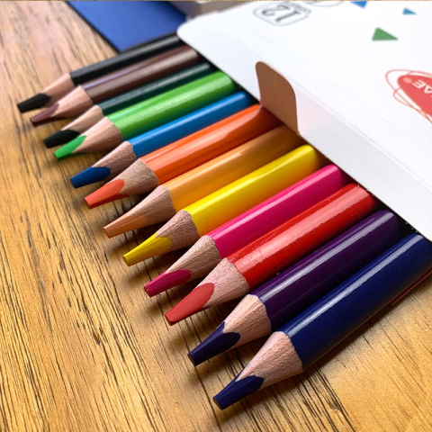 Олівці кольорові Acmeliae Super Jumbo, 12 кольорів, трикутний корпус, 5 мм