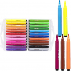 Фломастер 24 кольори 204-24 "Water color pen" у пластикому боксі