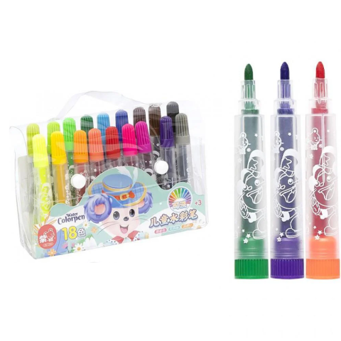 Фломастери Water Color Pen, 18 кольорів, 1103-18, у сумочці (В асортименті)