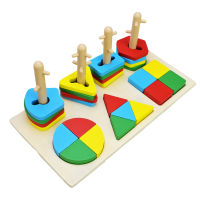 Дерев’яна іграшка Геометрика, пірамідка-ключ, 32x15.5x11.5 см (В асортименті)