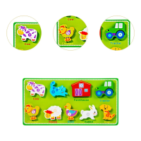 Дерев’яна іграшка Рамка-вкладиш на липучці, 9 фігур, 30x15x1.5 см (В асортименті)