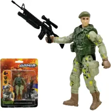 Военный набор ЗСУ, солдат, аксессуары, 15x3x19.5 см