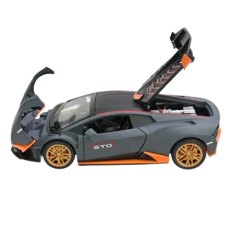 Металева автомодель Автопром 1:24, зі звуковими та світловими ефектами, відкриваються двері (В асортименті) AP7704