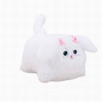 Іграшка м’яка інтерактивна-повторюшка Собачка біла, 933-105E