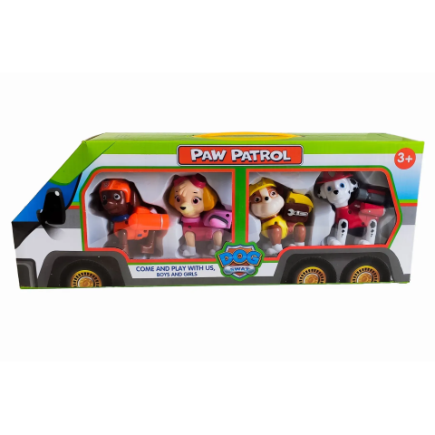 Набір ігровий Paw Patrol, 4 героя в наборі по 10.5 см, 41x10x15 см