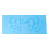 Йогамат для фітнесу/присідань, антиковзкий, TPE, 35x79 см, товщина 6 мм, 35x8x8 см