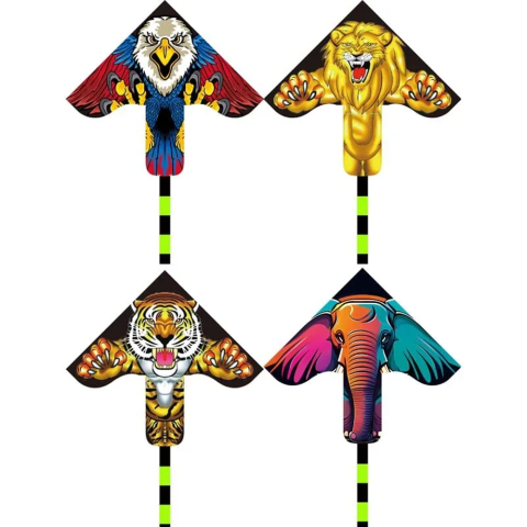 Повітряний змій, ширина 110 см, довжина 55 см, хвіст 85 см (В асортименті)