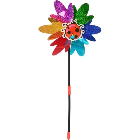 Вітрячок маленький, квітка, діаметр 19.5 см, паличка 36 см, фольга, 2 шт. в упаковці (В асортименті)