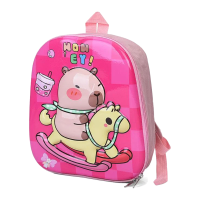 Рюкзак Капібара, 25x31x6 см, 1 відділення, 1 внутрішня кишеня, застібка-блискавка, JD3336 (В асортименті)