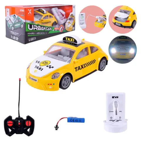 Машина на радіокеруванні, таксі, акумулятор, USB-зарядка, 35x13.2x12.9 см, KS-28Y (В асортименті)