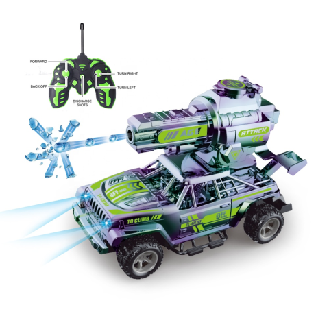 Машина на радіокеруванні, стріляє гелевими кулями, світлові ефекти, 27.5x12.5x17.5 см, JT698 (В асортименті)