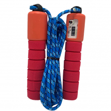 Скакалка BT-JR-0010 (2,50м, канат, товщина 0,70см) ручка 15см, з лічильником Мікс