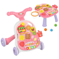 Каталка-ходунки, баскетбольне кільце, 3 кульки, шестерні, з музичними та світловими ефектами (В асортименті)