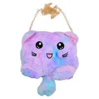 Сумочка м’яка Котик, 20x17 см, ланцюжок (В асортименті)