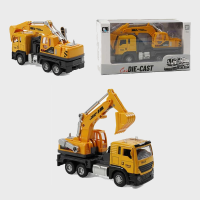 Екскаватор CLM32K, металопластик, інерція, звук, світло, ківш, гумові колеса (В асортименті)